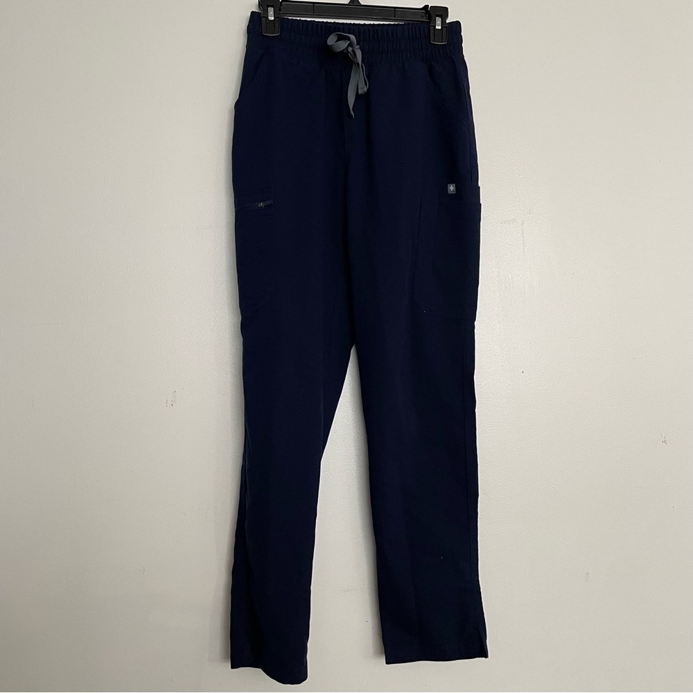 Women’s FIGS High Waisted Yola Skinny Scrub Pants Navy 1728 Size XS